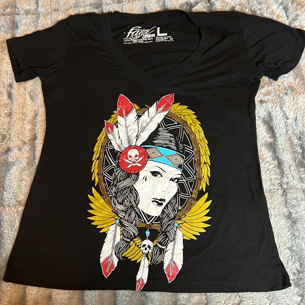 Fatal clothing v neck t shirt